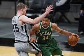 Giannis antetokounmpo, who earlier this year predicted that stefanos tsitsipas will be the greek freak in tennis, sent a message of acknowledgement and encouragement. Watch Bucks Giannis Antetokounmpo Shows Off His Strength Dunks On Three Spurs Defenders Future Tech Trends