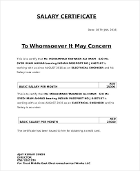 Below is a sample letter: Salary Certificate Form Verat