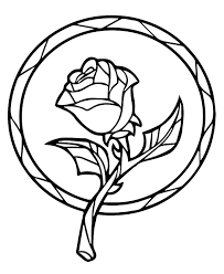 Doodlecraft Beauty And The Beast Enchanted Rose Suncatcher Rose Coloring Pages Stained Glass Rose Coloring Pages