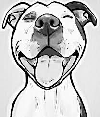 Pitbull Dieren Tekenen Hond Tekeningen Abstracte Schilderijen