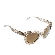 Find the latest sunglasses for men from the dolce&gabbana men's collection: Pre Owned Dolce Gabbana Gold Gold Mirrored Dg2134 Filigrana Cat Eye Sunglasses Modesens