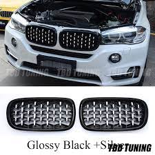 These direct replacement center grills let you eliminate the stock chrome kidney/center grills, feature perfect fit and beautiful finish, and give a darker more aggressive look to your bmw. Front Grills For Bmw X5 F15 X6 F16 2014 2015 2016 2017 2018 2019 Meteor Shower Style Kindey Grille Decorative Accessories Racing Grills Aliexpress