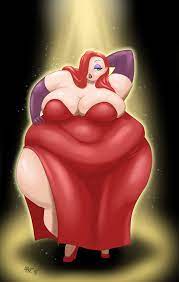 1girls belly big belly big breasts breasts cleavage disney fat  fat people only female jessica rabbit lordaltros morbidly obese morbidly  obese female obese obese female overweight overweight female red