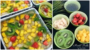 Cara buat agar agar santan sirap rose ini dengan sukatan cawan anti. Cantik Berkilat Meriah Dengan Buah Ini Resepi Agar Agar Mixed Fruit Yang Simple Sedap