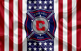 Download Wallpapers Chicago Fire 4k Logo Silk Texture American Flag Emblem Football Club Mls Chicago Illin Chicago Fire Sports Wallpapers Sports Flags