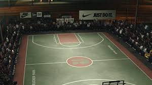 Black and green basketball court. Harlem S Famed Rucker Basketball Court Gets Makeover Courtesy Of Nba Players Union