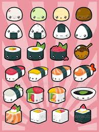 Cute Kawaii Sushi Cute Kawaii Drawings Kawaii Doodles Cute Drawings