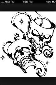 Comedy Tragedy Skulls Skull Decal Drama Masks Skull