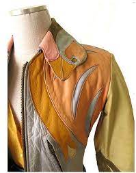 East West Parrot Jacket Disco Fashion Vintage Leather Jacket East West