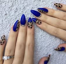 Dark Blue Leopard Nails By Sarahp898 Leopard Nails Cheetah Print Nails Swag Nails