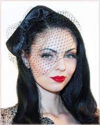 Google Image Result For Http Www Blissbookimages Com News Wp Content Uploads Vintage Homecoming Dresses Black Birdcage Veils Hair Pieces