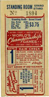 Pin By Em Yi On Vintage Tickets Baseball Posters Cardinals World Series Vintage Baseball