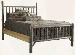 Entire bed with triangle design on headboard and footboard king: Old Hickory Lake Lodge Bed