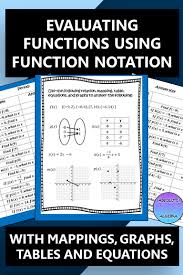 Evaluating Functions Using Function Notation Notations Teacher Help School Algebra