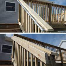 Making and installing a wall mounted handrail for stairs. How To Build A Deck Wood Stairs And Stair Railings