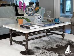 Turned Spindle Coffee Table With Marble Top Coffee Table Marble Top Coffee Table Table