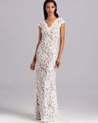 Tadashi Shoji Gown V Neck Cap Sleeve Two Tone Women Bloomingdale S Wedding Dresses Under 500 Tadashi Shoji Wedding Dress Mother Of The Bride Gown