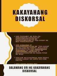 Halimbawa ng kakayahang diskorsal get the answers you need, now! Kakayahang Diskorsal 1