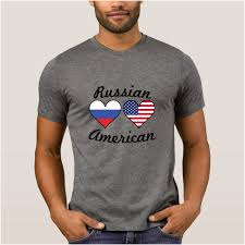 La Maxpa Design Super Mens T Shirt Russian American Flag