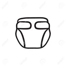 Bebé Dibujo Icono Del Pañal Del Vector Aislado En El Fondo. Dibujado A Mano  Icono De Pañales De Bebé. Dibujo Icono Del Pañal Del Bebé De Infografía,  Sitio Web O Aplicación. Ilustraciones