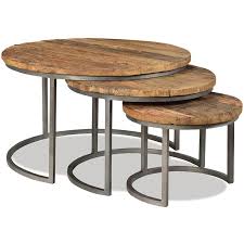 46.00w x 24.00d x 18.50h. Riverside Furniture Tania 3 Piece Nesting Coffee Table Set In Rustic 56802
