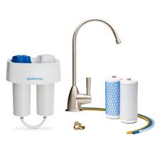 La filtration de l'eau ou la désinfection.qu'il s'agisse de l'eau du réseau d'adduction, d'eau de pluie récupérée, d'eau d'un puisage ou d'un forage, la filtration peut apparaître comme nécessaire lorsqu'elle n'est pas recommandée, voire obligatoire. Filtre A Eau Sous L Evier Avec Robinet Austin Springs Nickel Brosse Rona