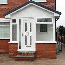 Bespoke front porch ideas distinctive styles individual designed colours and glass options upvc porch design made easy helpful advice accurate quotes expert installation Glass Porch Brick And Upvc Porches St Helens Windows