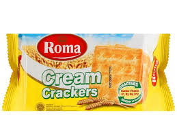 A cream cracker is a flat, usually square, savoury biscuit. Jual Roma Snack Cream Crackers 135 Gram Di Lapak Mbar Store Bukalapak