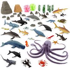Bring The Natural Wonders Of The Ocean Home With This Awesome Animal Planet Ocean Creatures Big Tub Playset E Animal Planet Toys Ocean Creatures Animal Planet