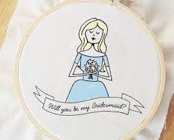 Our bridesmaid card maker helps you to pop this question in the most charming way. Diy Will You Be My Bridesmaid Embroidery Patterns Embroidery Patterns Will You Be My Bridesmaid Be My Bridesmaid