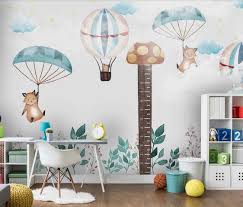 Shop for star wars toddler kids room decor at bed bath & beyond. Kids Bedroom Wall Mural Carton Height Sticker Hot Air Balloon Wallpaper Children Room Wall Paper Roll Wall Decor Papel De Parede Wallpapers Aliexpress