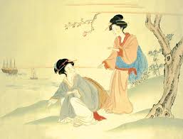 Image result for tranh vẽ thiếu nữ