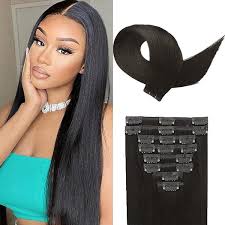 Amazon.com : LORIEN Real Human Hair Clip in 100% Human Hair Extensions  Brazilian Remy Human Hair Clip