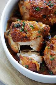 Honey Garlic Chicken Moist Tender Fall Off The Bone Chicken Thighs In Savory And S Chicken Thights Recipes Honey Garlic Chicken Instant Pot Recipes Chicken
