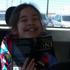 Super happy auntie moment, my niece has started reading Harry Potter!!!!😄😄