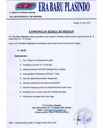 Lowongan kerja terbaru abata printing purwokerto. Lowongan Kerja Medan Juli 2021 Sma Smk D3 S1 Di Cv Era Baru Plasindo