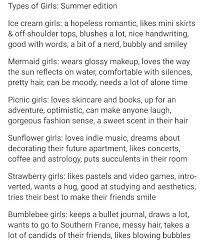 Visuals in the art hoe aesthetic often include nature, paintings, … Types Of Girls Aesthetic