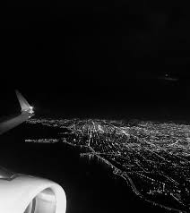 Chicago Skyline Airplane View From Plane Chicago Nighttime City Skyline Jodilynpaintings Sticker By Jodilynpaintin In 2020 City Skyline Chicago Skyline Night Time