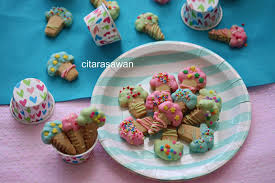 Biskut Ais Cream Ice Cream Cookies Kue Kering Es Krim Resep