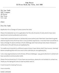 Career Change Cover Letter Example Icover Org Uk