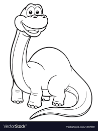 Cartoon dinosaurs coloring pages are a fun way for kids of all ages to develop creativity, focus, motor skills and color recognition. Illustration Of Cartoon Dinosaur Coloring Book Download A Free Preview Or High Quality Adobe Illu Dinosaur Outline Dinosaur Coloring Pages Dinosaur Pictures