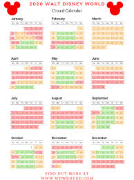 Walt Disney World Crowd Calendar 2020 Disney World Crowd Calendar Disney World Disney World Vacation Planning