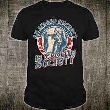 I grew up reading heinlein and i consider his work to be among my most formative influences. Official An Armed Society Is A Polite Society Vintage Shirt Hoodie Tank Top And Sweater
