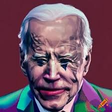 Artwork of joe biden as the joker on Craiyon