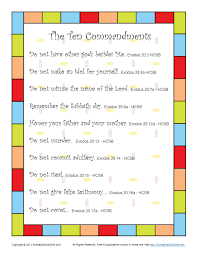 5 honour thy father and thy mother. Ten Commandments Scripture Poster On Sunday School Zone