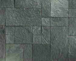 Portofino Green Slate Natural Cleft Green Slate Flooring Tiles Brazil Exterior Cladding Tile Cladding Stone Cladding Exterior