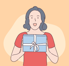 I took this picture at a funny angle because i wanted you to be able to see how stunning. Holiday Gift Celebration Concept Young Happy Exited Pretty Brunette Woman Holding Gift Box New Year Christmas Or Birthday Gifts Giveaway Illustration 2309582 Vector Art At Vecteezy