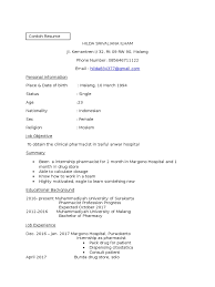 Maybe you would like to learn more about one of these? Contoh Resume Untuk Farmasi Dalam Melamar Kerja English