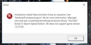 Please stop asking me to update this because i still recommend installing thi. I Have Installed The Latest Version Of Skse 2 0 14 And Have Also Updated My Skyrim Se To 1 5 73 But I Still Get This Message When I Launch The Game Please Help Skyrim