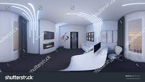 3d Illustration Of Interior Design Of A Home Office In A Space Style Render Executed 3 Interior Design Degree Interior Design School Boutique Interior Design